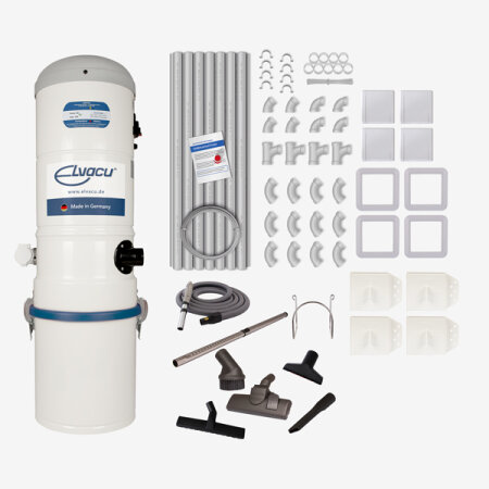 Komplett-Set: SMALL 2 - 4 Saugdosen - 12 m Saugschlauch