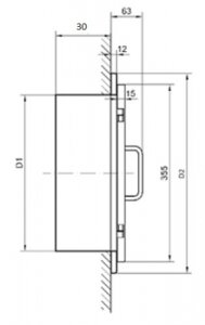 Einwurft&uuml;r Easy-Line DN280 - Wei&szlig;