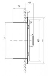 Einwurftür Easy-Line DN280 - Weiß