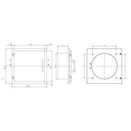 Einwurftür Easy-Line DN250 f. PVC-Rohr - Edelstahl