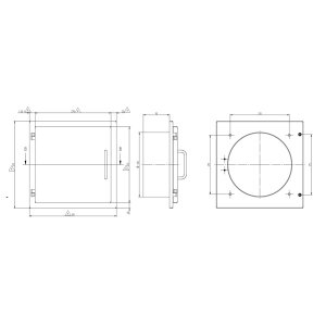 Einwurft&uuml;r Easy-Line DN250 f. PVC-Rohr RAL7037 - Staubgrau