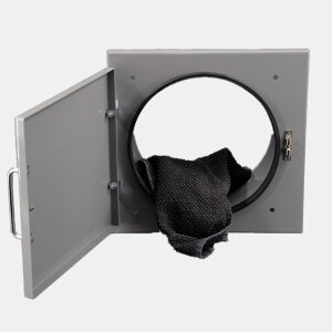 Einwurftür Easy-Line DN250 RAL7037 - Staubgrau