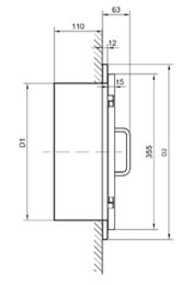 Einwurftür Easy-Line DN250 RAL9016 - Weiß