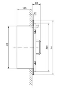 Einwurft&uuml;r Easy-Line DN300 - Edelstahl